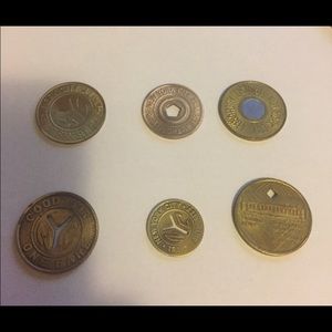 Nyc New York City mta subway transit 6 token set